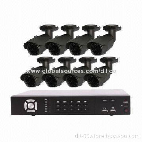 8-channel 960H H.264 DVR Kit, With 8 Pieces Sony CCD Cameras, 700TVL
